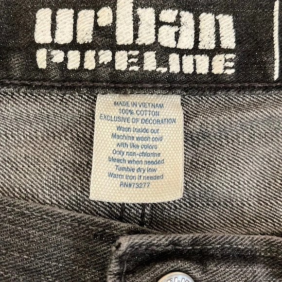 Mens Urban Pipeline Black faded jeans 36/30 - Picture 5 of 5